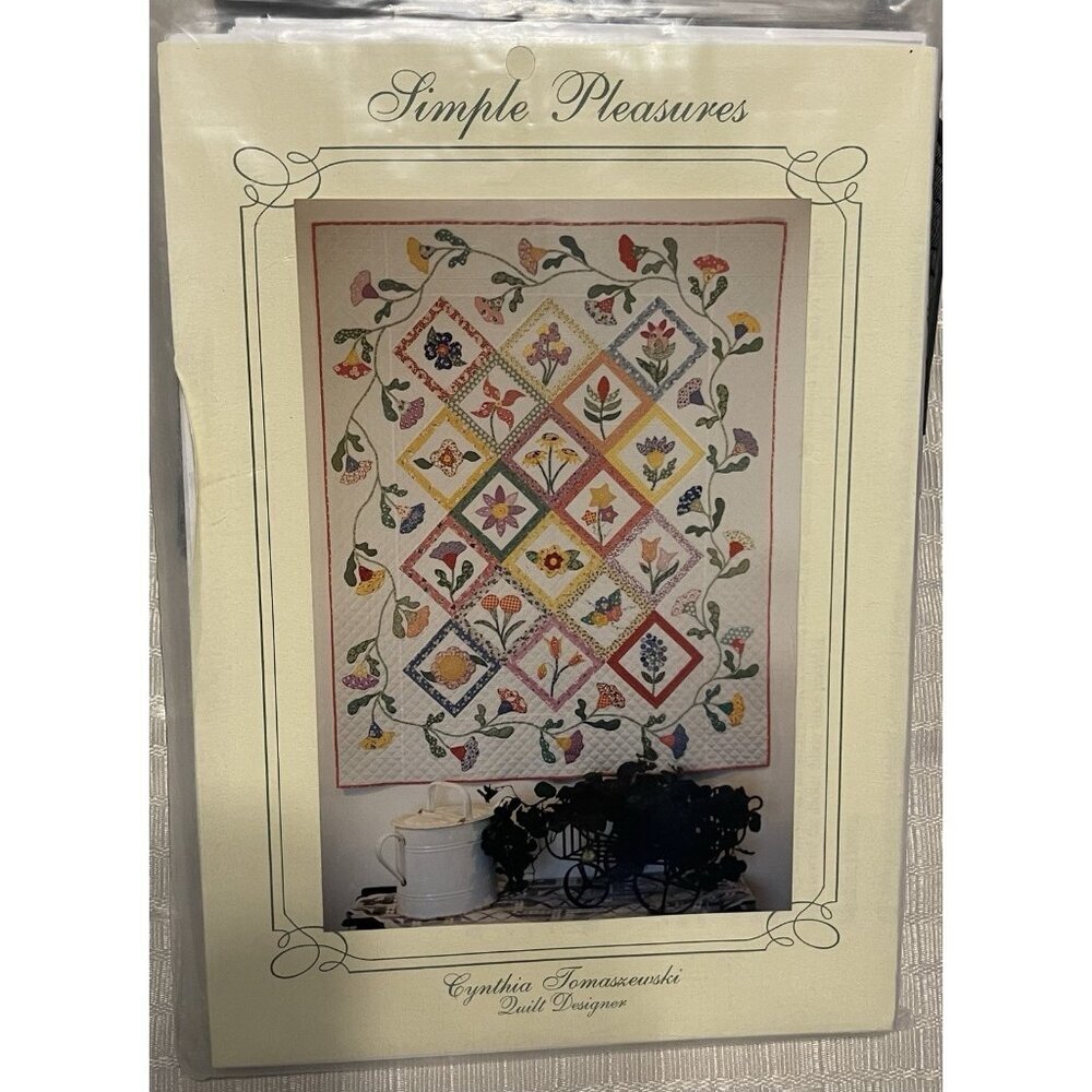 Simple Pleasures Pattern - Auntie's Garden Quilt (50" x 62") - Unused
